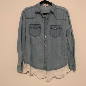 Light denim button up from pacsun.